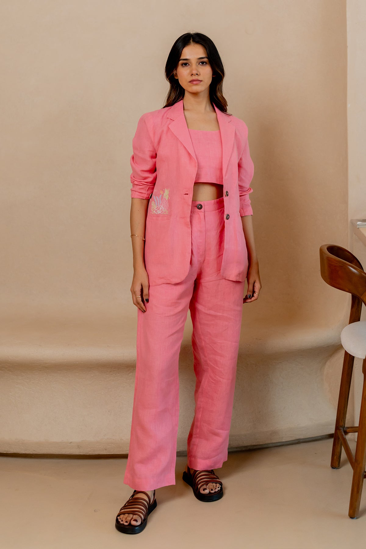 Ivan-Linen-Zipper-Pants-Flamingo-Pink-