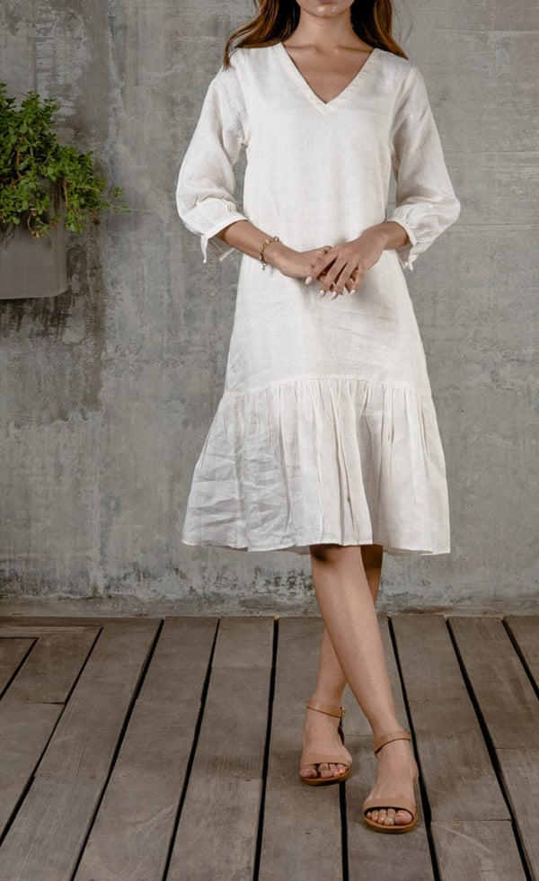 Ivy midi dress - White