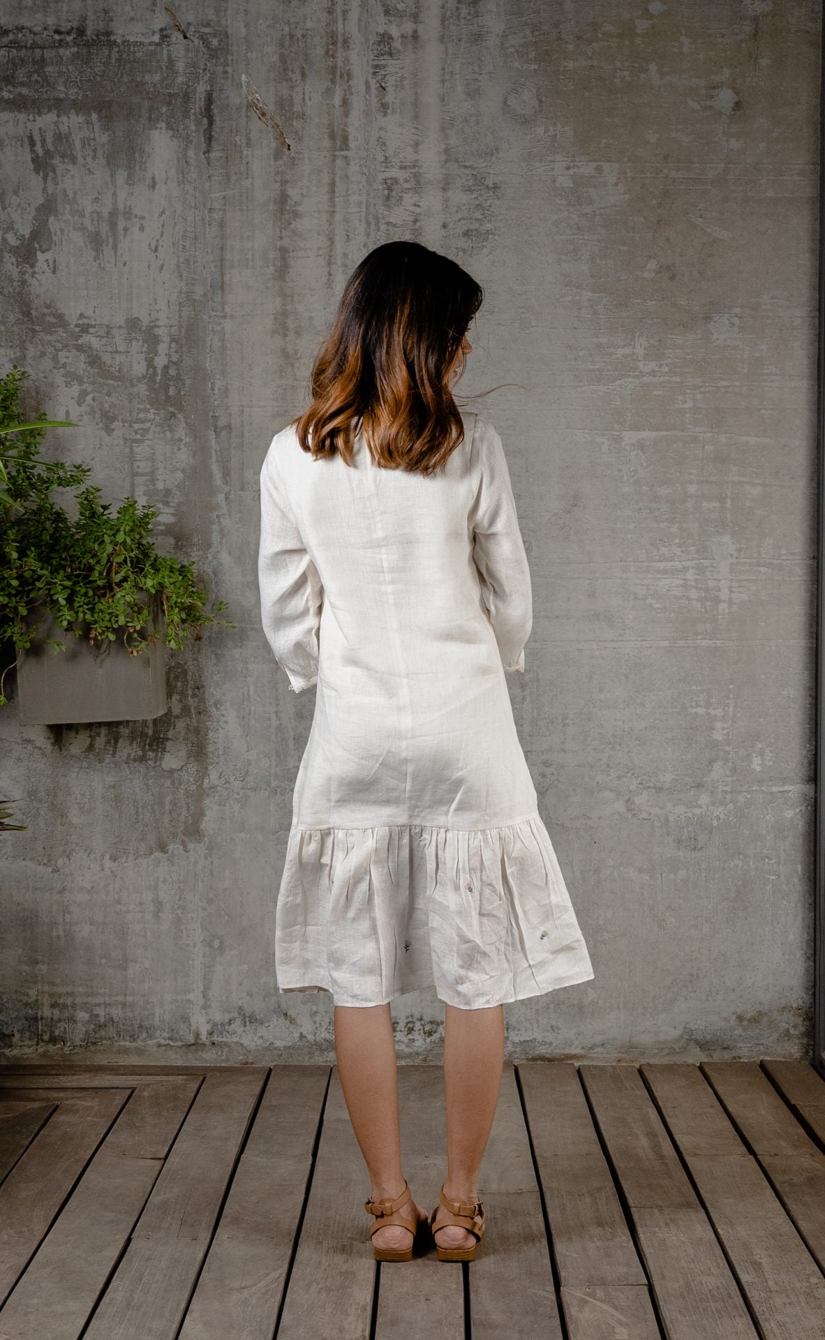 Ivy midi dress - White