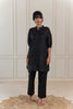 Jacky Linen Kurta - Black