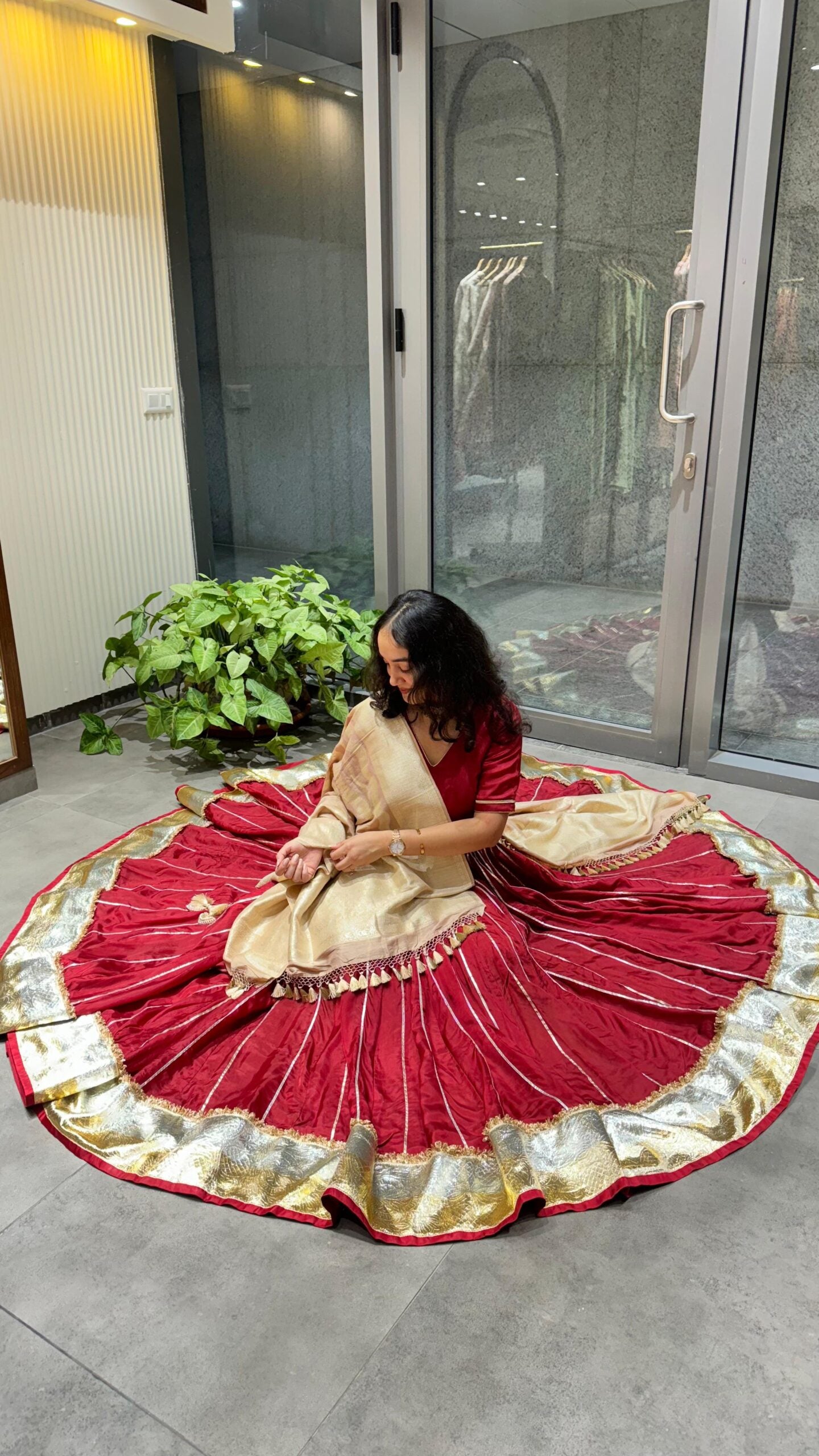 Kali Tui Chaniya- Maroon