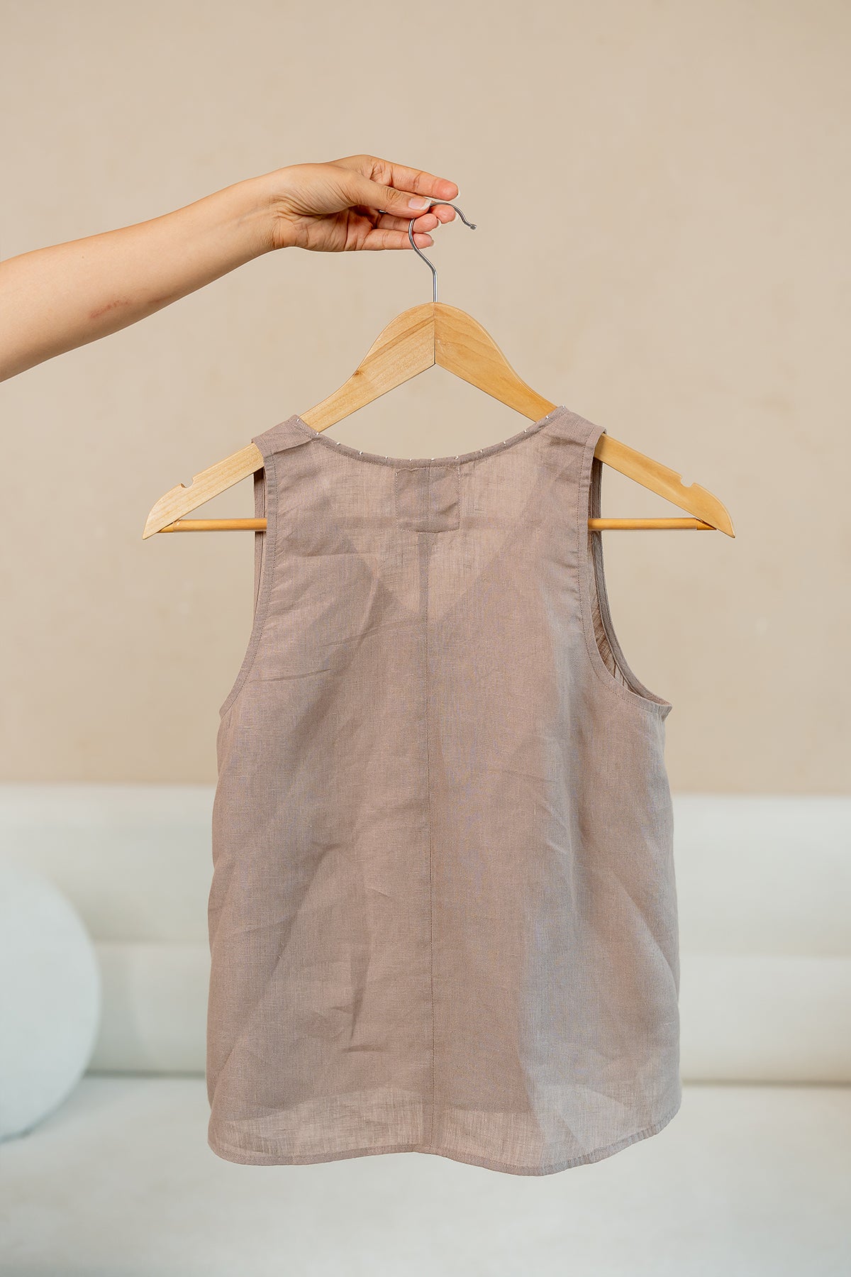Kendall Linen Top - Mud