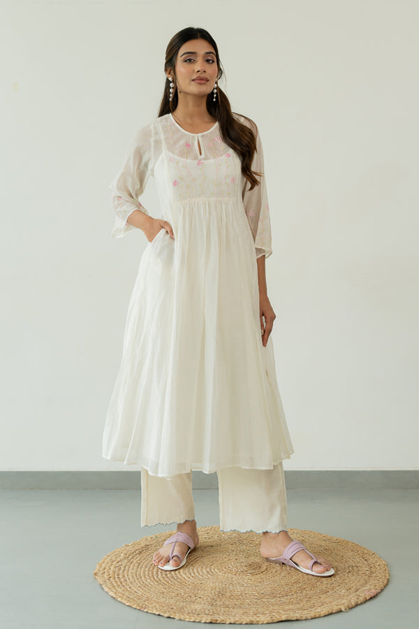 Kumud-Chanderi-Kali-Kurta-and-Pant-Set-Ivory-White-