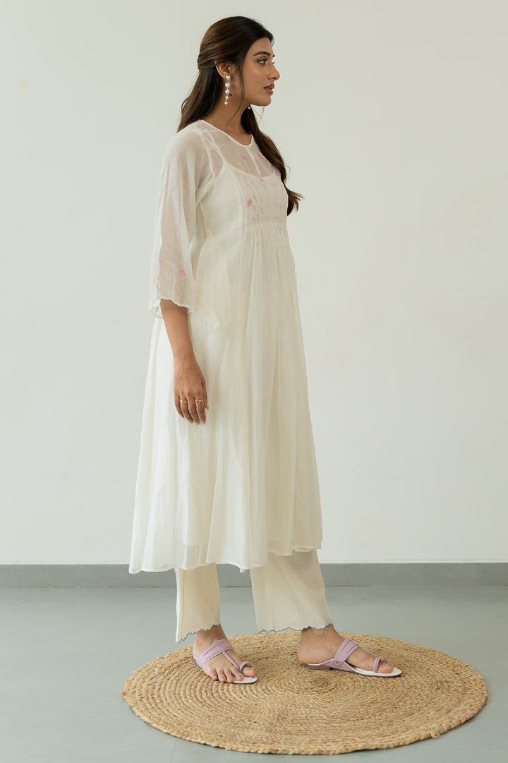 Kumud-Chanderi-Kali-Kurta-and-Pant-Set-Ivory-White-