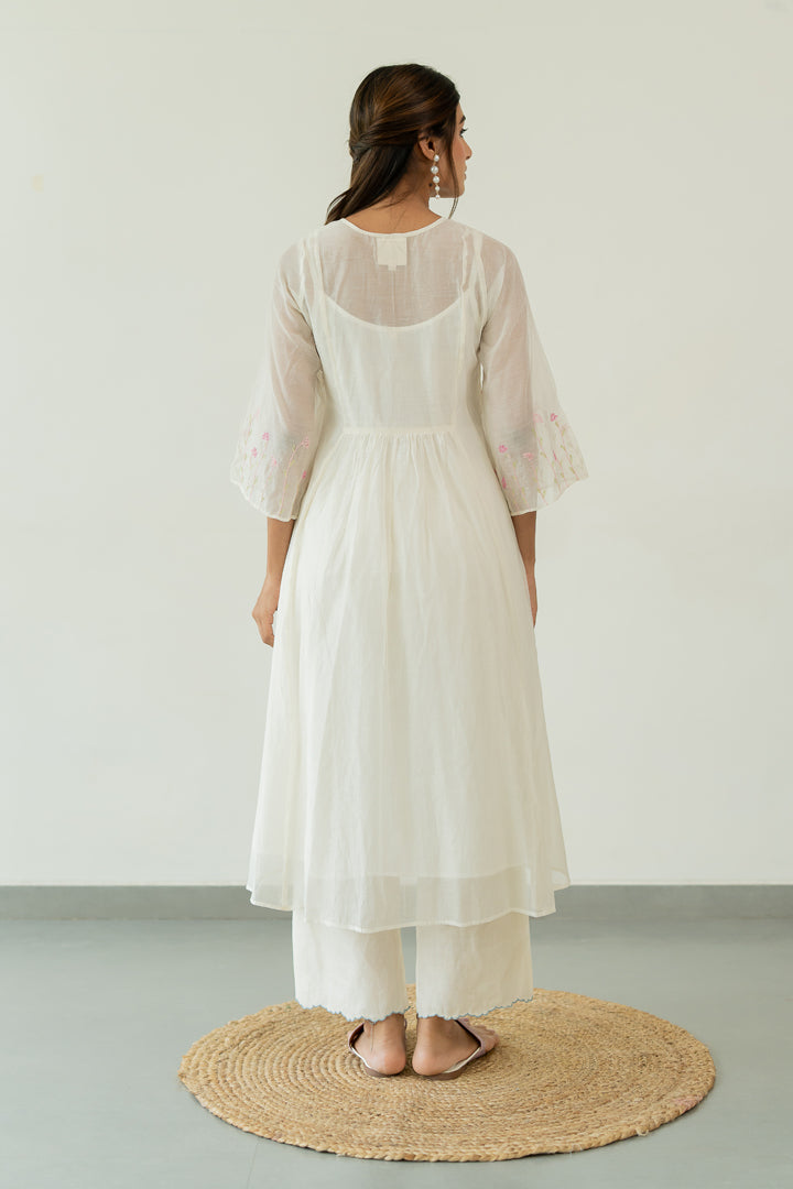 Kumud-Chanderi-Kali-Kurta-and-Pant-Set-Ivory-White-