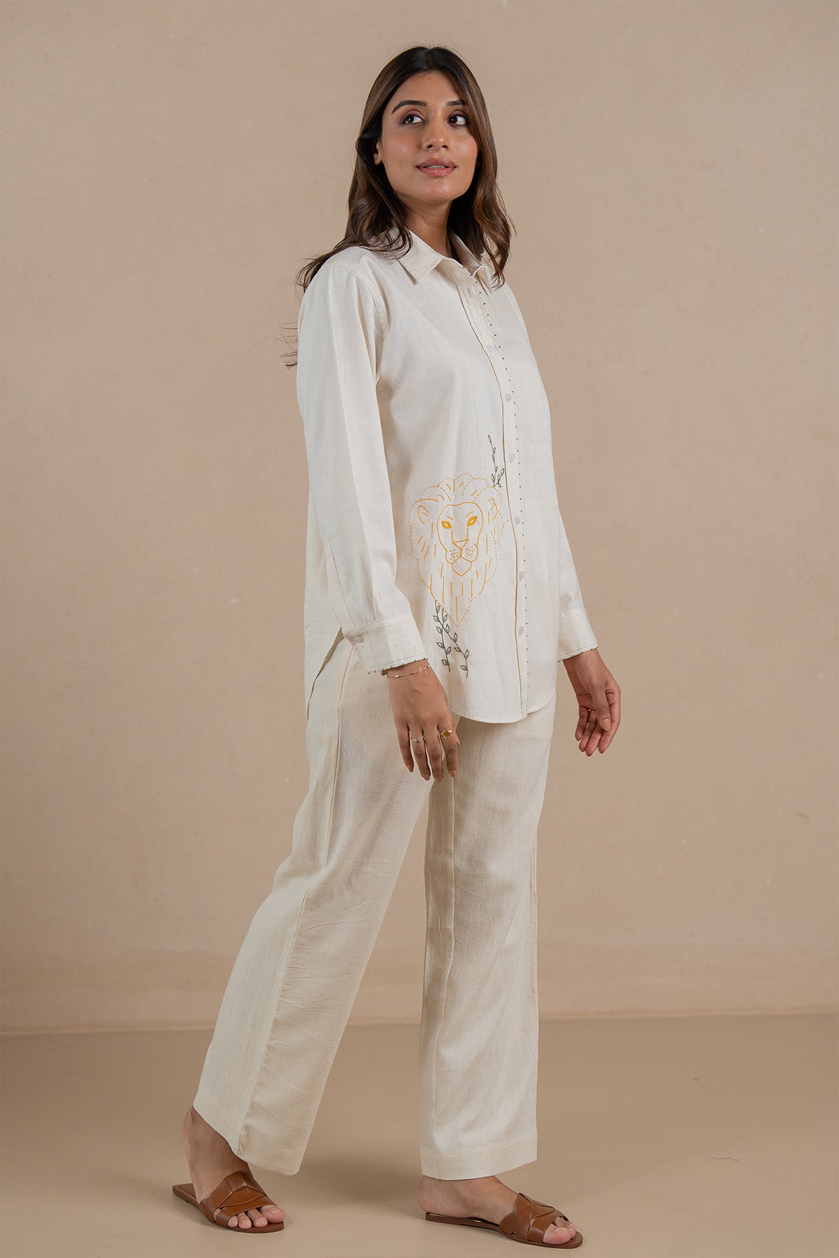 Leo Kala Cotton Shirt - Off white