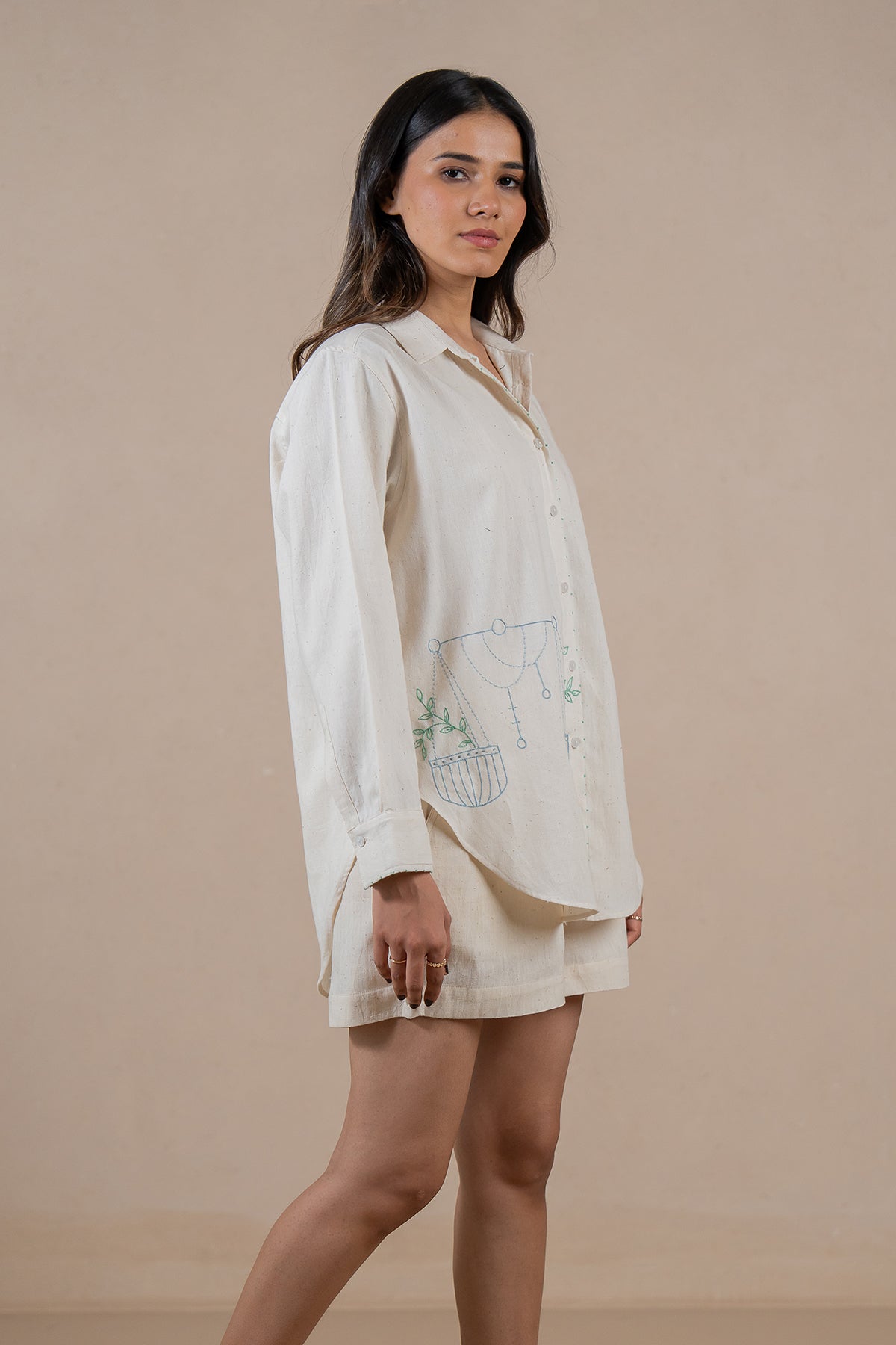 Libra Kala Cotton Shirt - Off white