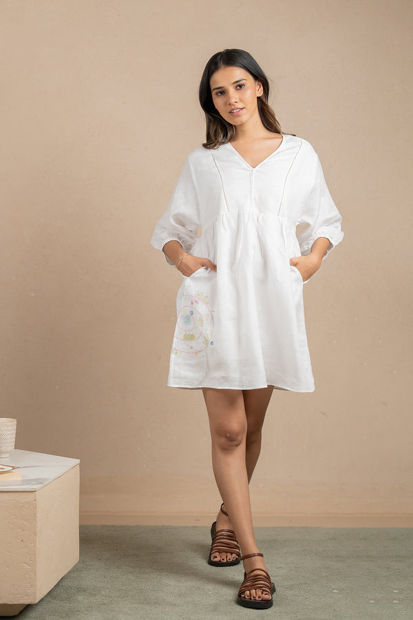 Linen-Boxy-Short-Spiral-Dress-Marble-White-
