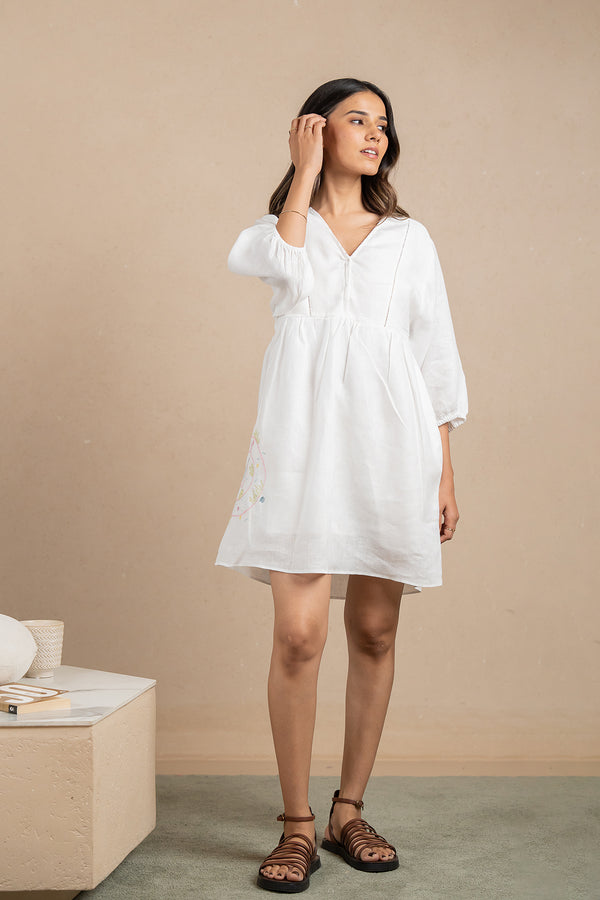 Linen-Boxy-Short-Spiral-Dress-Marble-White-