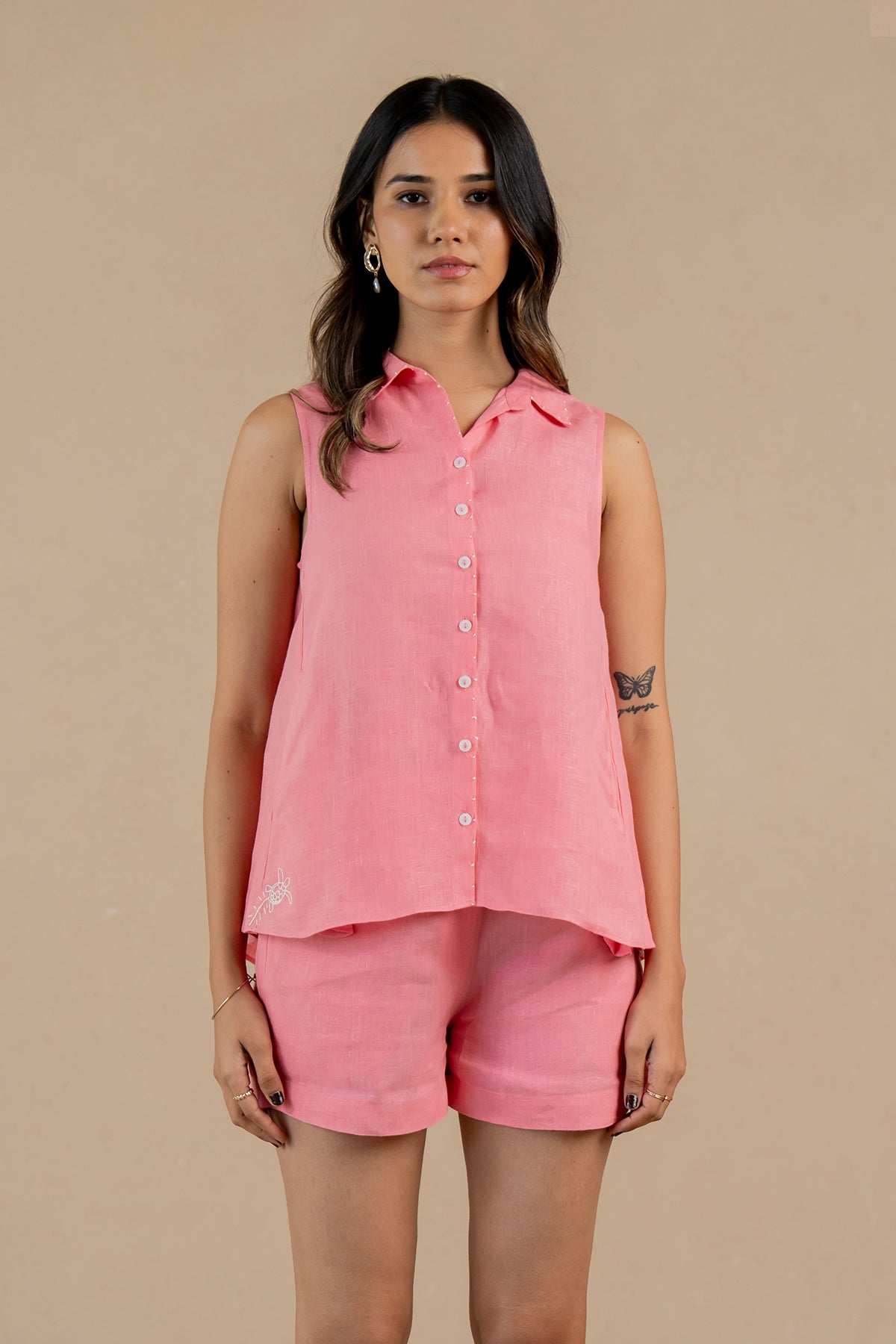 Linen-Collar-Panel-Top-Flamingo-Pink-