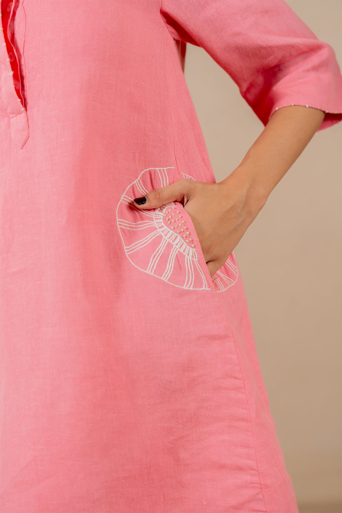 Linen-Coral-Atoll-Dress-Flamingo-Pink-