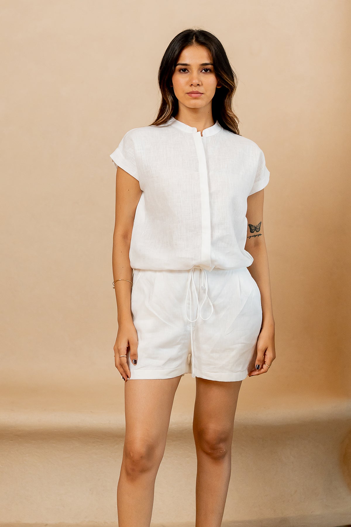 Linen-Front-Zipper-Shorts-Marble-White-