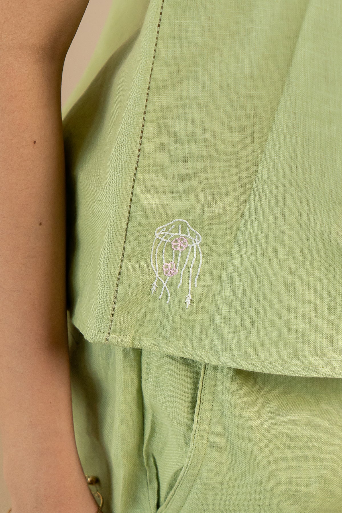 Linen-Kylie-Top-Algae-Green-