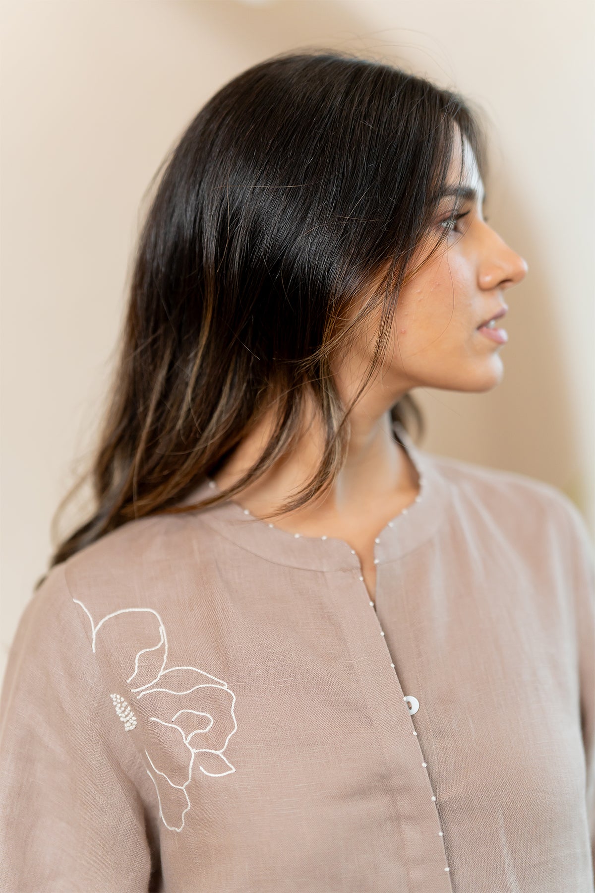 Linen-Lagoon-Up-down-kurta-and-Pant-Set-Mud-