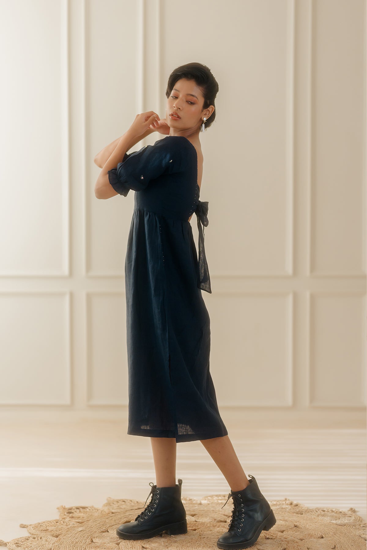 Maisa Linen Dress - Blue