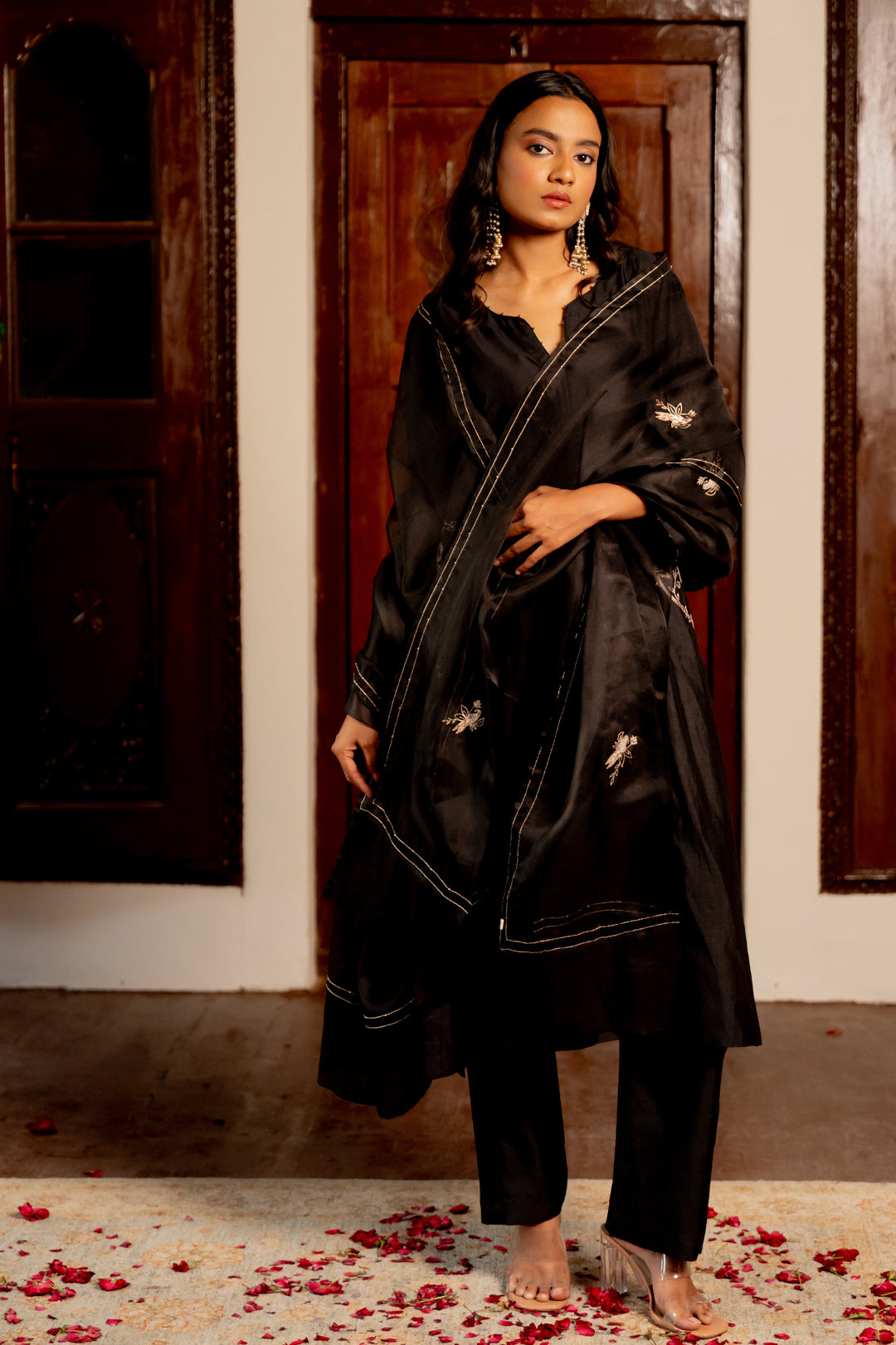 Organza silk dupatta