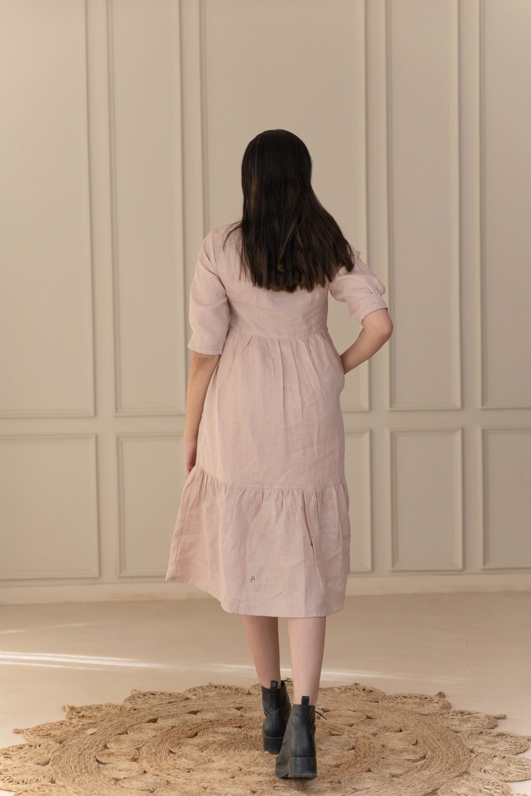 MEADOW LINEN DRESS - Beige
