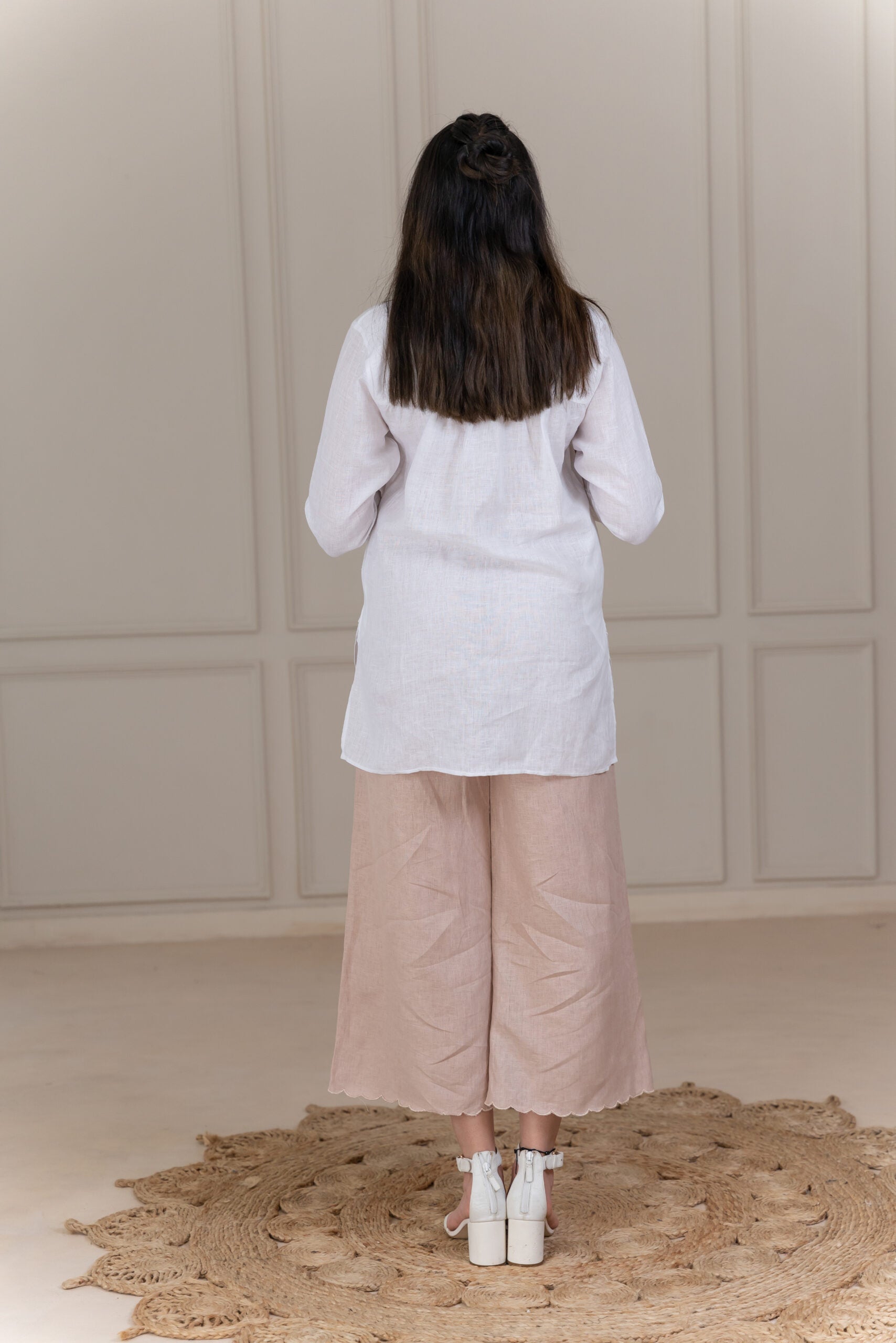 MONA LINEN SHIRT - White