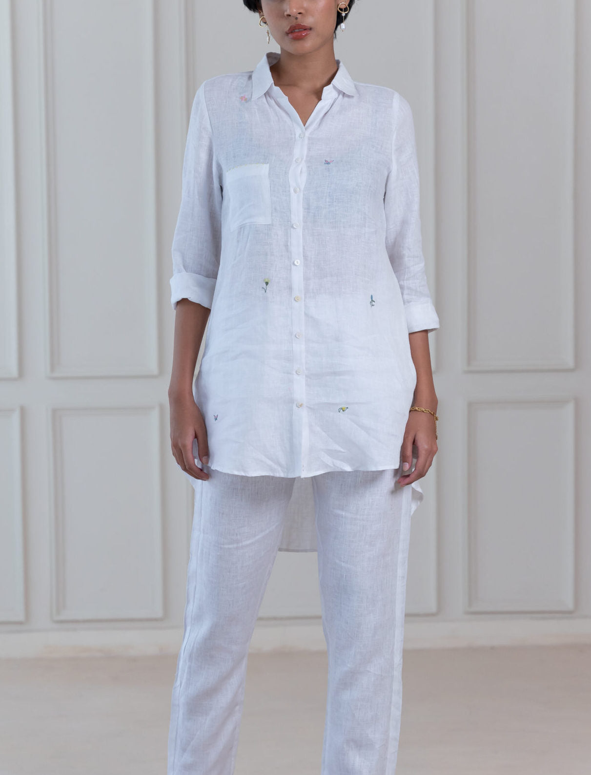 Hayley Linen Shirt- White