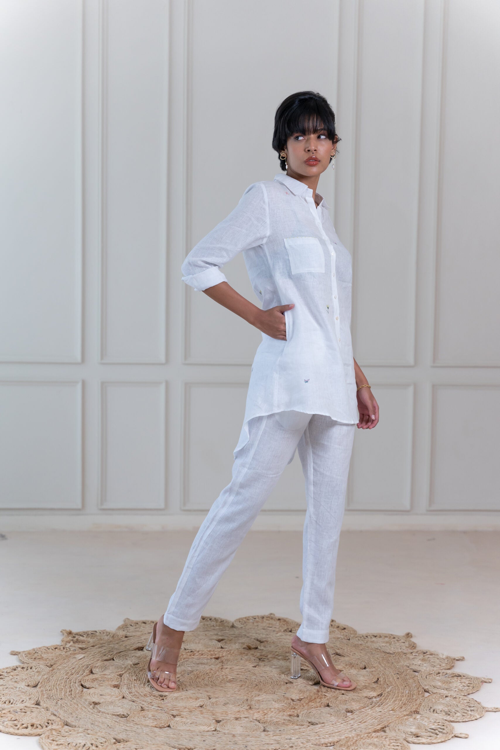 Hayley Linen Shirt- White