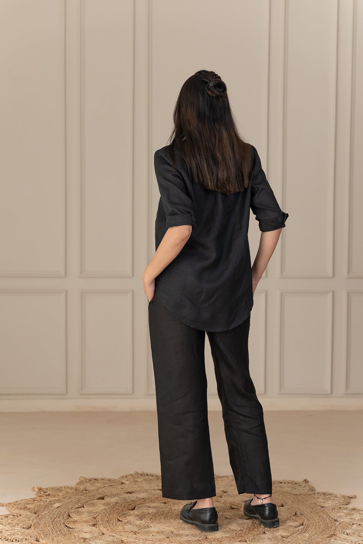 Milano Linen Shirt - Black