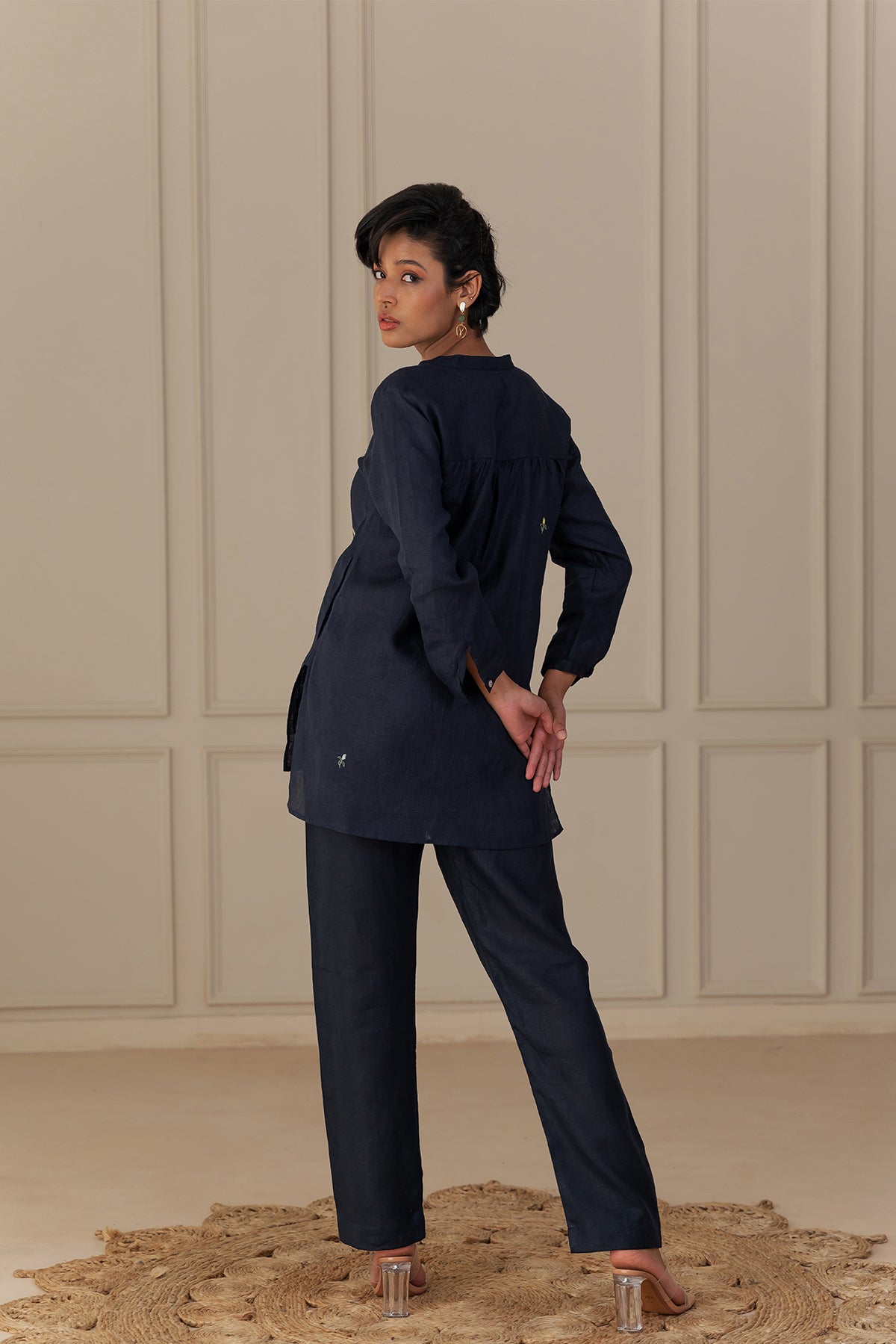MONA LINEN SHIRT - Blue