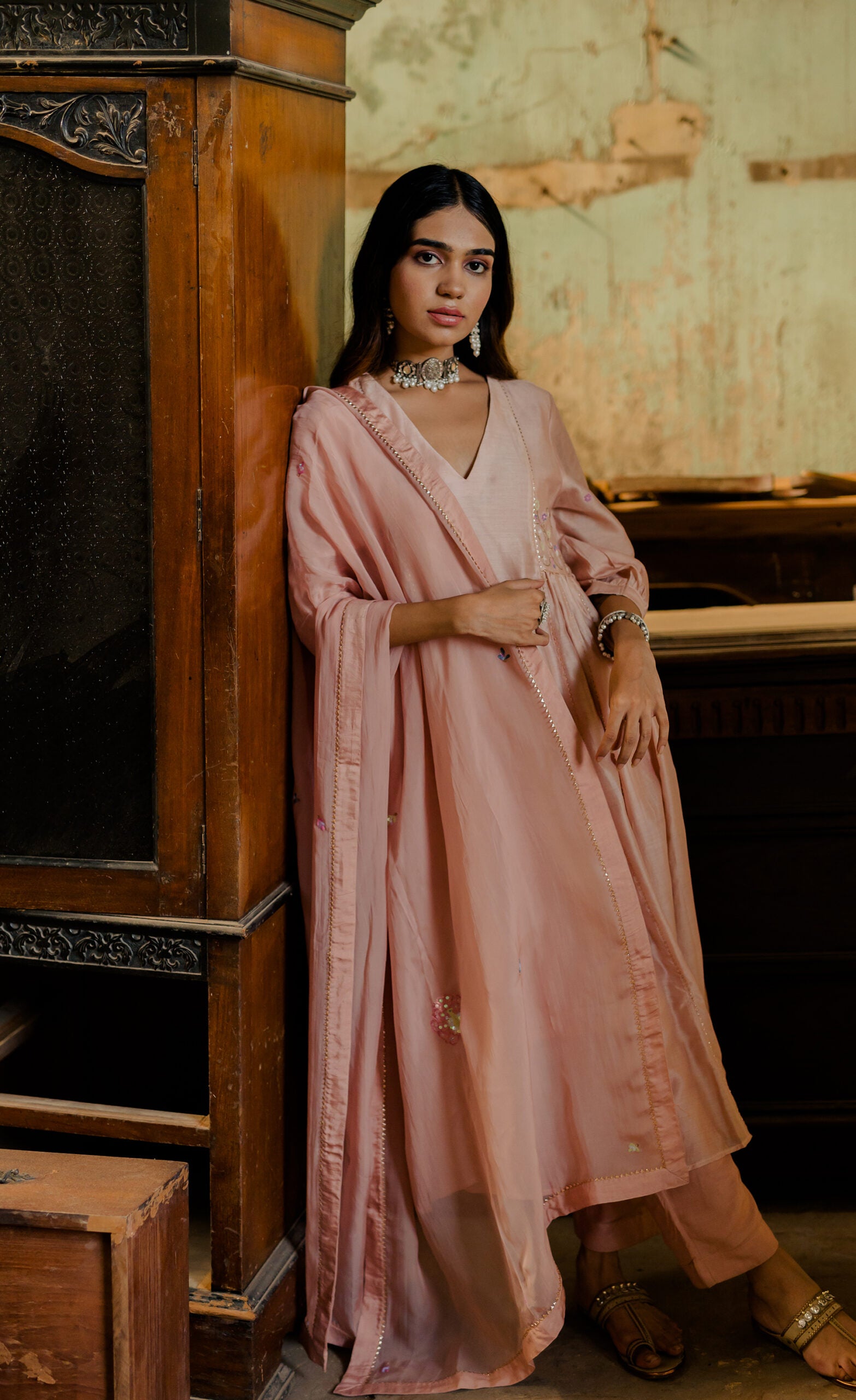 Mayur-Organza-Dupatta-Biscuit-Beige-
