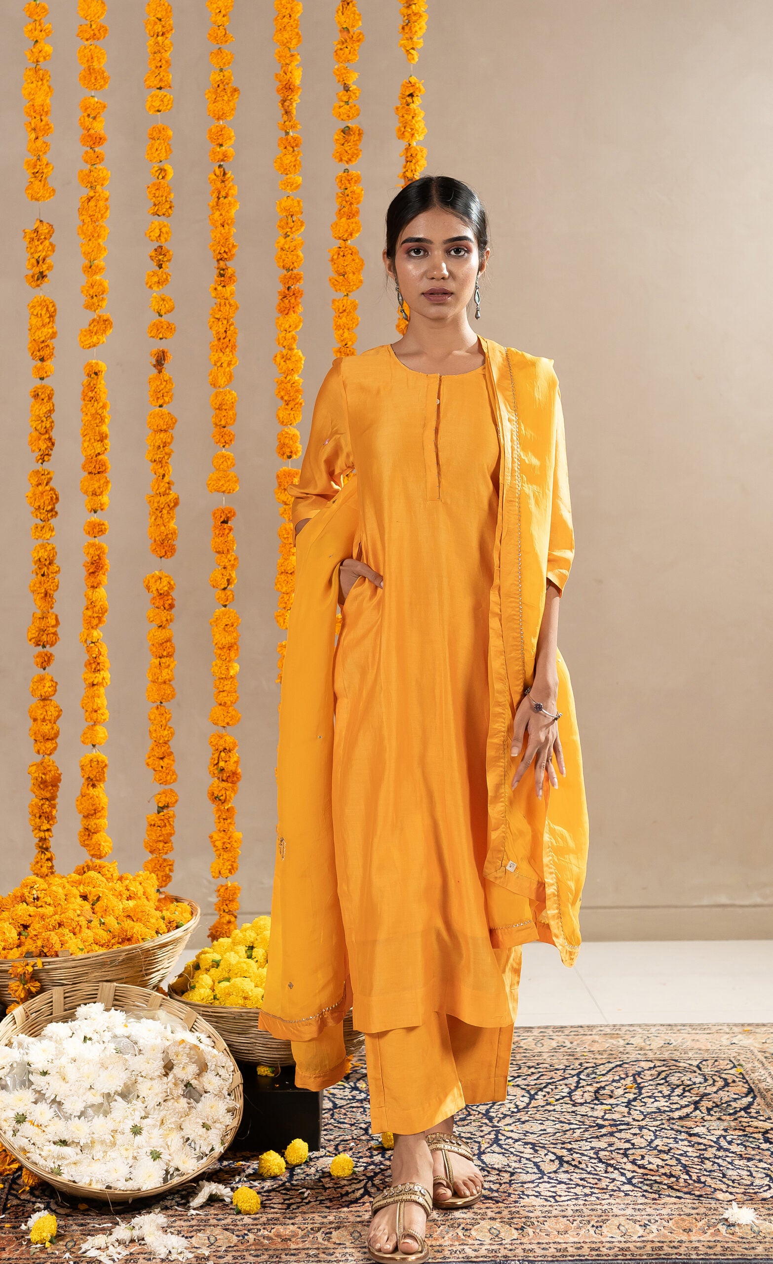 Mayur-Organza-Dupatta-Mustard-Orange-