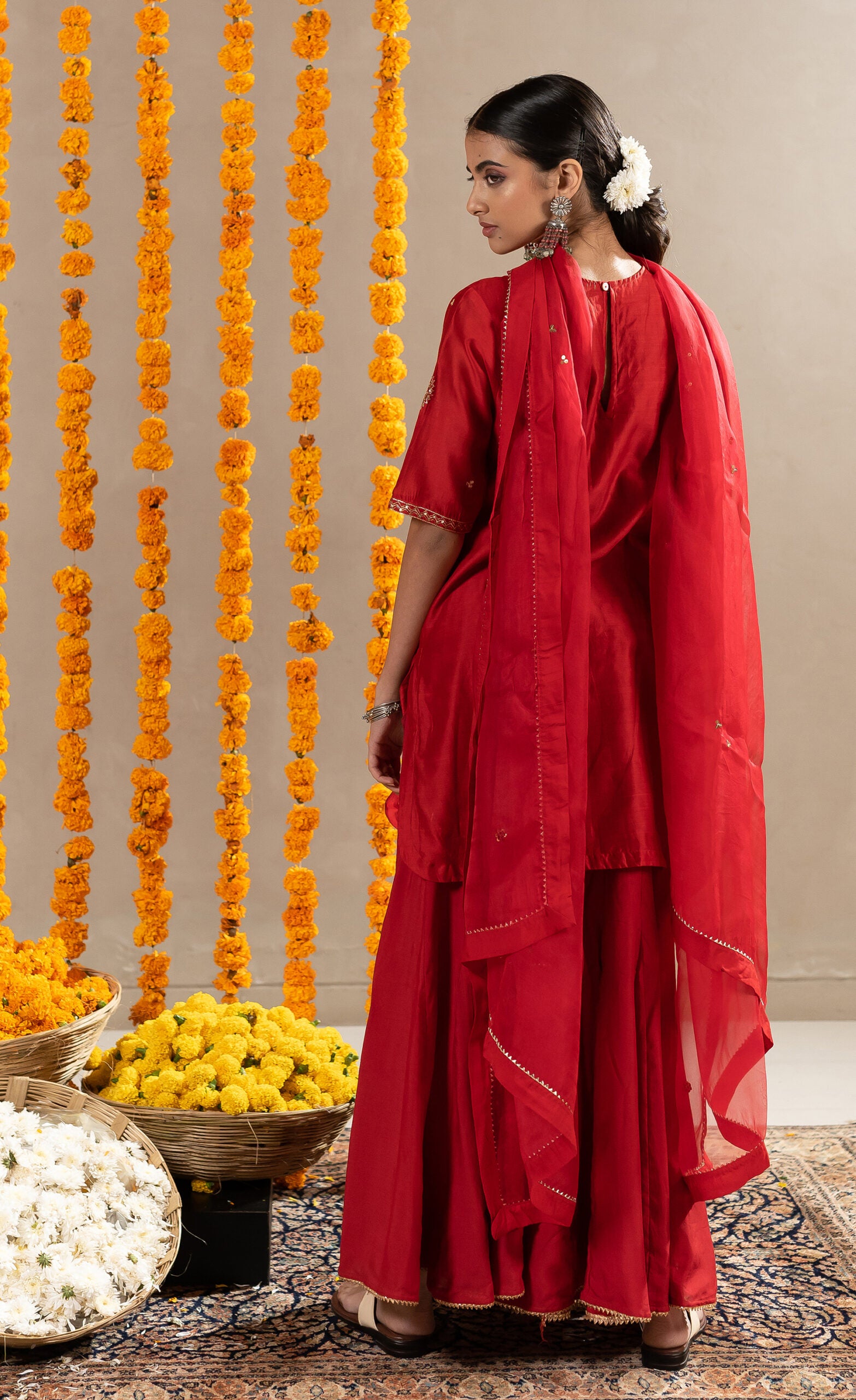 Mayur-Organza-Dupatta-Red-
