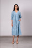 Meadow Linen Dress with pockets - Icy Blue