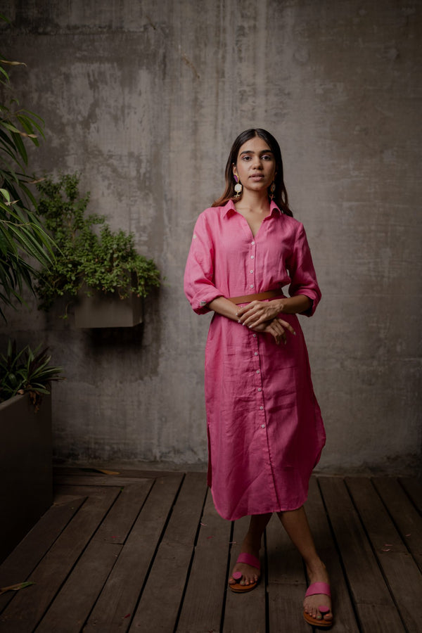 Melisma  shirt dress - Bright Pink