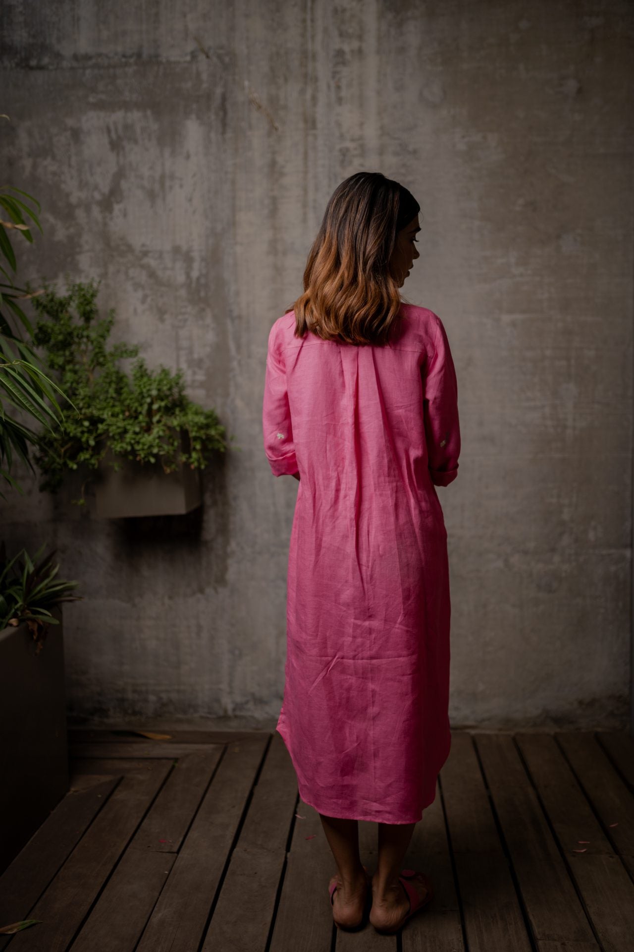 Melisma shirt dress - Bright Pink
