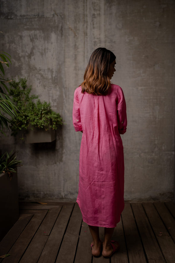 Melisma  shirt dress - Bright Pink