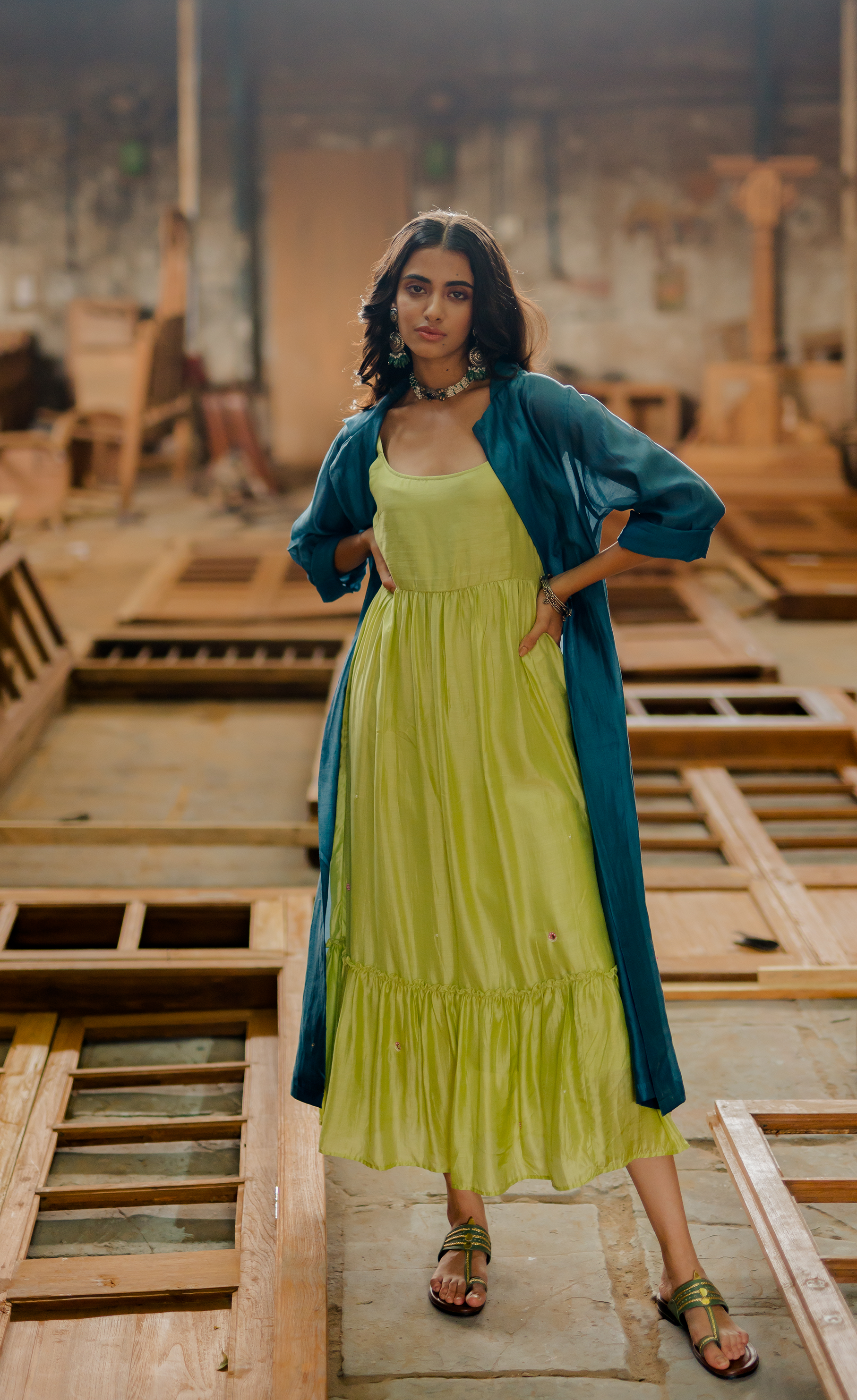 Nalini Dress - Pristine Green