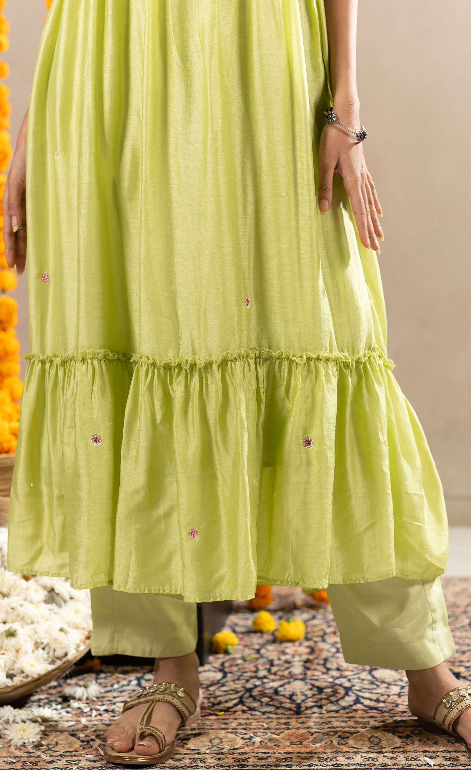 Nalini-Dress-With-Pants-Pristine-Green-