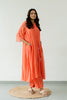 Orchid Chanderi Silk Kali Kurta and Pant Set- Apricot