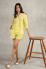 Pamela Linen Shirt with Patch Pocket - Lime