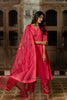 Phool Jali Silk Organza Dupatta - Pink