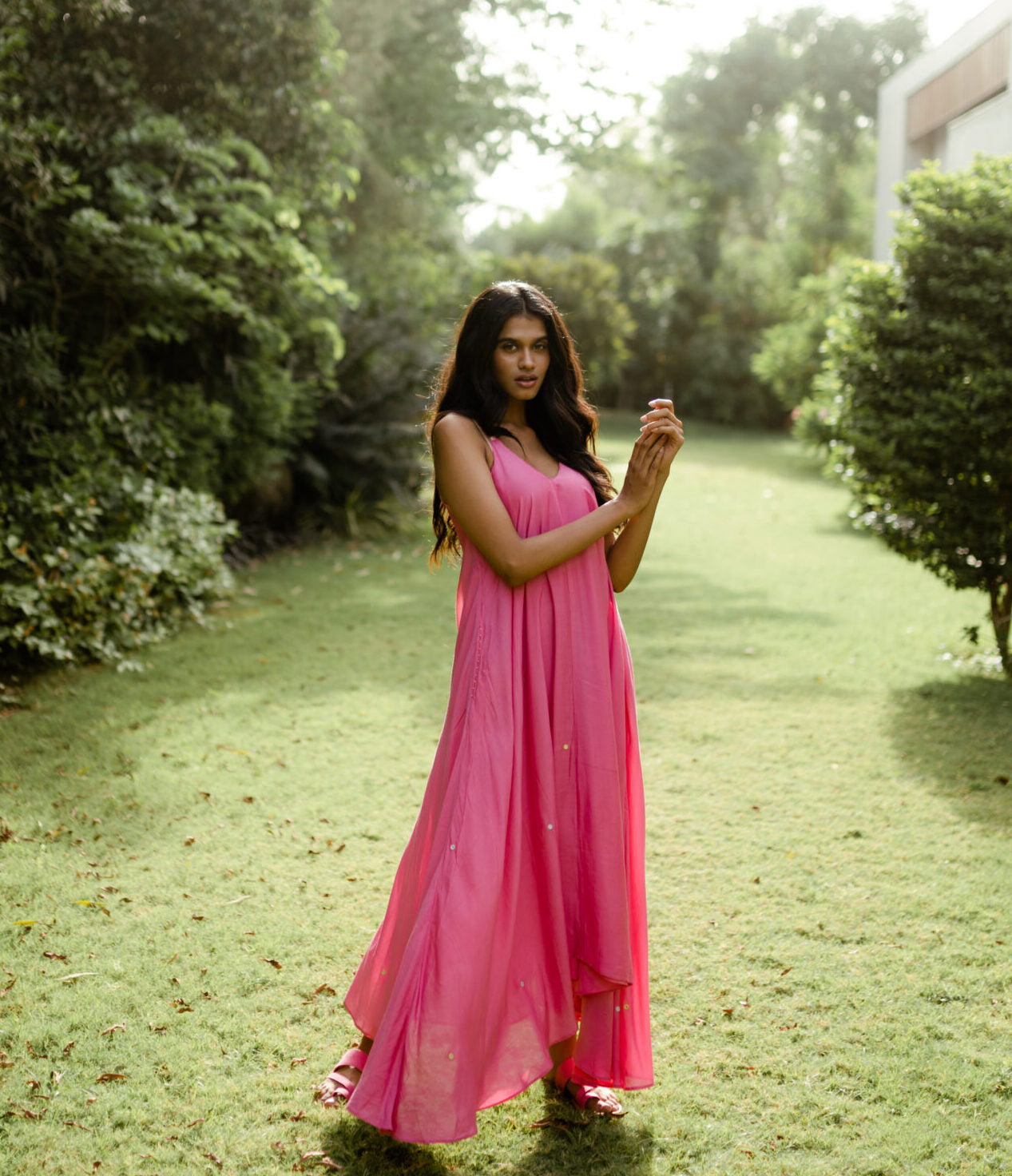 Kalki Handkerchief Dress - Pink