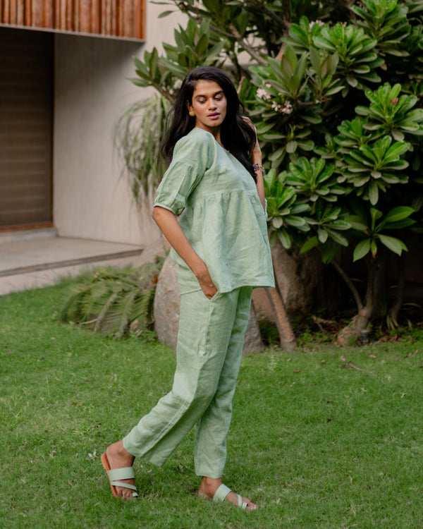 TAYLOR LINEN TOP - Pista