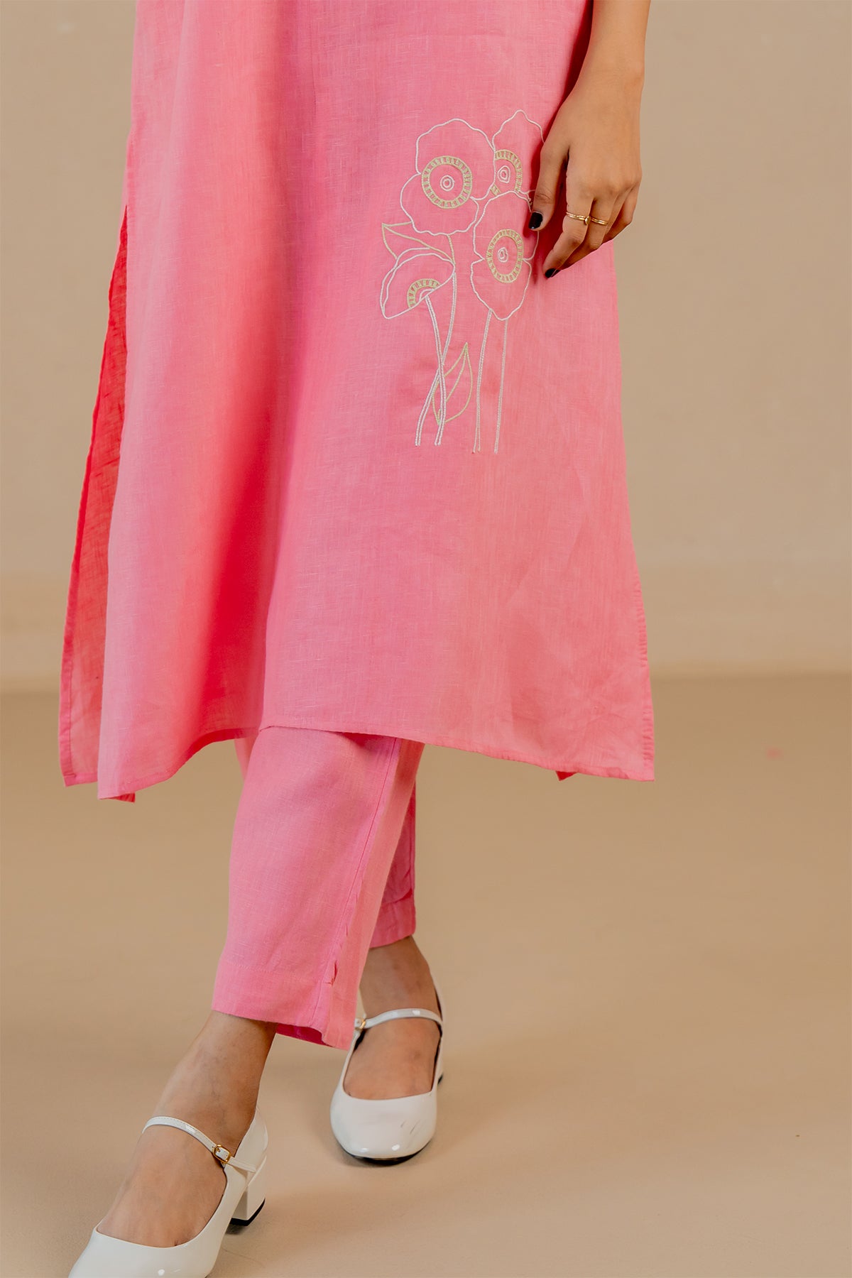 Raga-A-Line-Kurta-and-Pant-Flamingo-Pink-