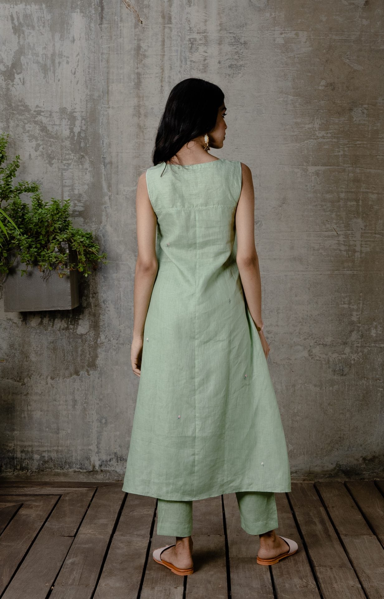 Raga A-line kurta - Pista