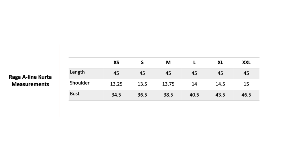 Size Chart 1
