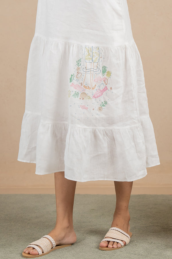 Rosa-Linen-Raglan-Dress-Marble-White-