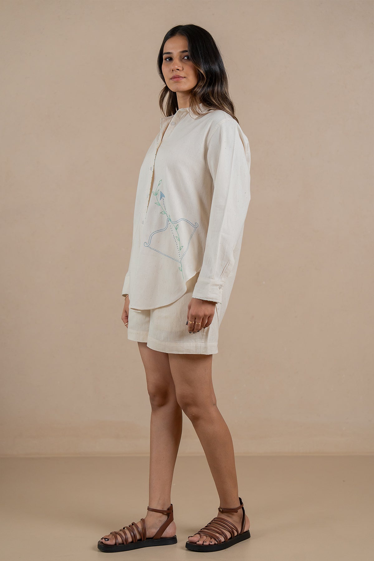 Sagittarius Kala Cotton Shirt - Off white