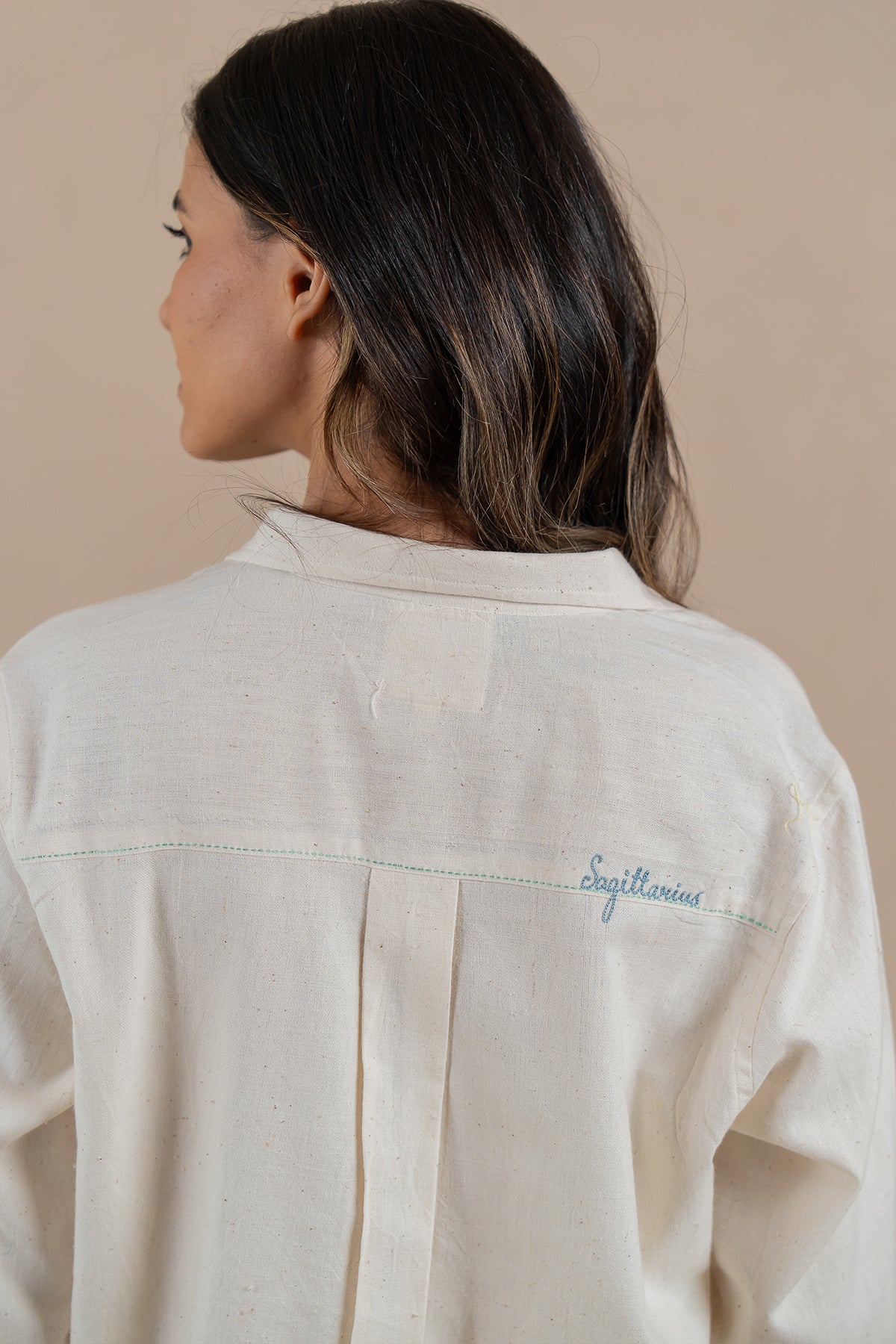 Sagittarius Kala Cotton Shirt - Off white