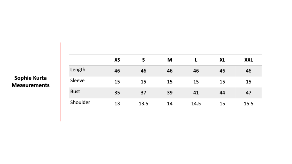 Size Chart 1