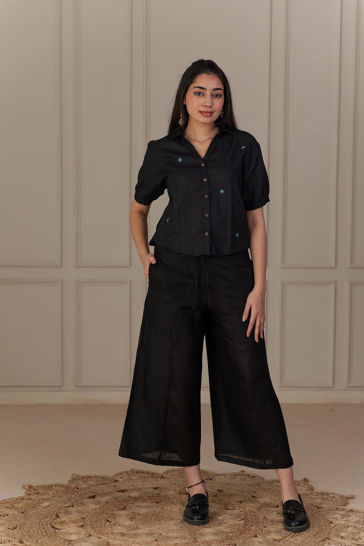 Sunshine Linen Shirt - Black