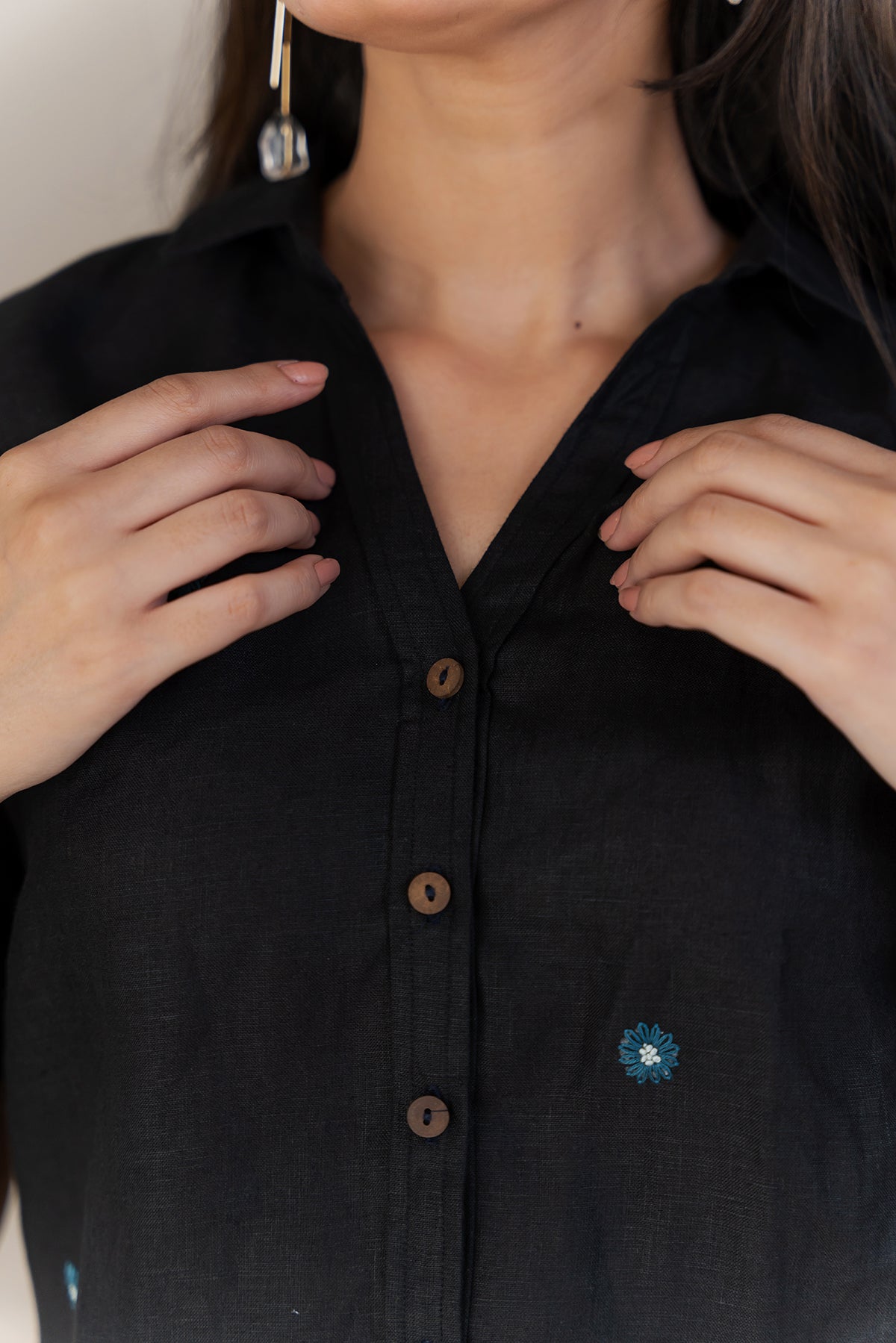 Sunshine Linen Shirt - Black