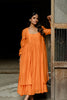 Saanjh Chanderi Silk Jacket - Orange